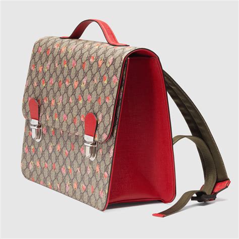 gucci kid tote strawberry|Gucci backpack for kids.